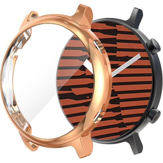 2w1 Etui z Osłoną na ekran do Huawei Watch GT 2 42mm, Różowe złoto