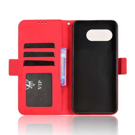 Etui z klapką do T Phone 3 5G, Card Slot, czerwone