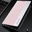 Zestaw Etui do Xiaomi Redmi 12C, Side Magnetic z klapką, Różowe + Szkło