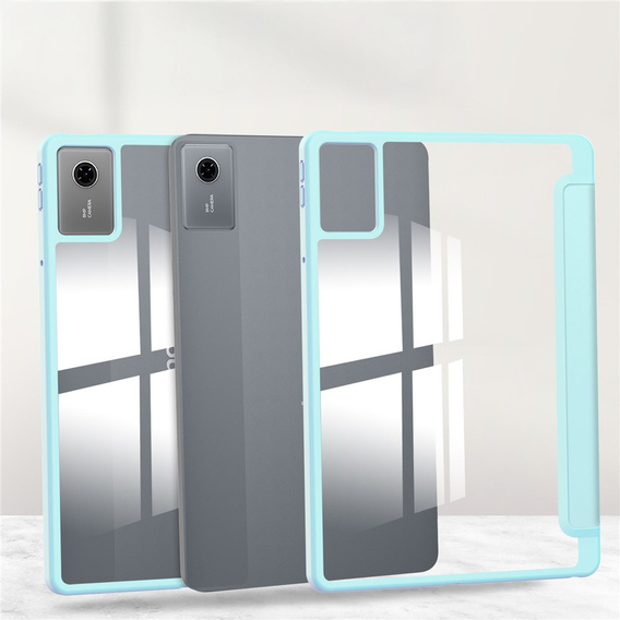 Etui z przezroczystym tyłem i miejscem na rysik do Lenovo Idea Tab 11" / Tab K11 11" (2 gen.), niebieskie