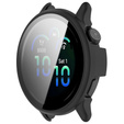 Etui z hartowanym szkłem do Garmin Vivoactive 6 – pełna ochrona 2w1 - czarne