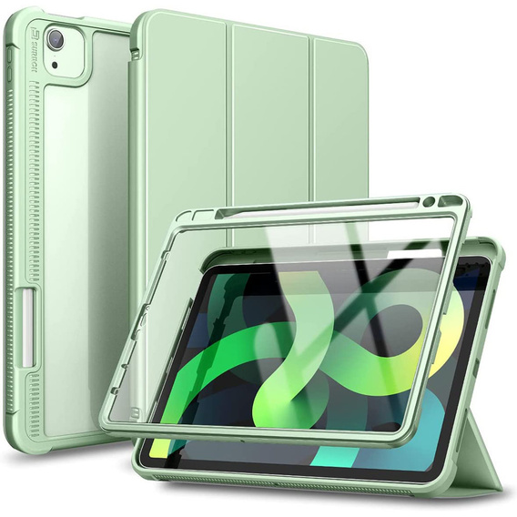 Etui do iPad Air 10.9" 2020 (4 gen.) / Pro 11" 2020/2018 (2/1 gen.), Suritch Full Body, przezroczyste / zielone