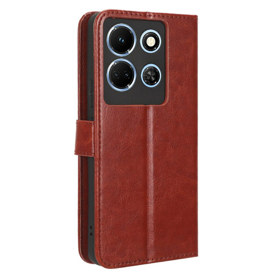 Etui z klapką do Infinix Note 30, Crazy Horse Wallet, brązowe