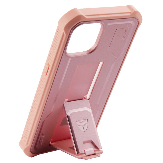 Etui pancerne do iPhone 13 / 14, Dexnor Full Body, różowe rose gold