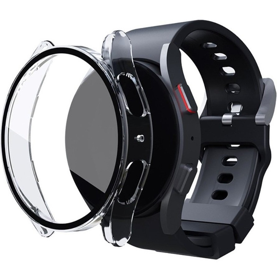 2w1 Etui + Szkło Hartowane do Samsung Galaxy Watch 5 40mm, Przezroczyste