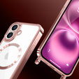 Etui do iPhone 17, Electro MagSafe, różowe + Smycz