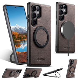 Etui do Samsung Galaxy S25 Ultra, SUTENI G3, magnetyczne z podstawką – brązowe