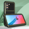 Etui Love Mei do Samsung Galaxy S22, pancerne ze szkłem, zielone