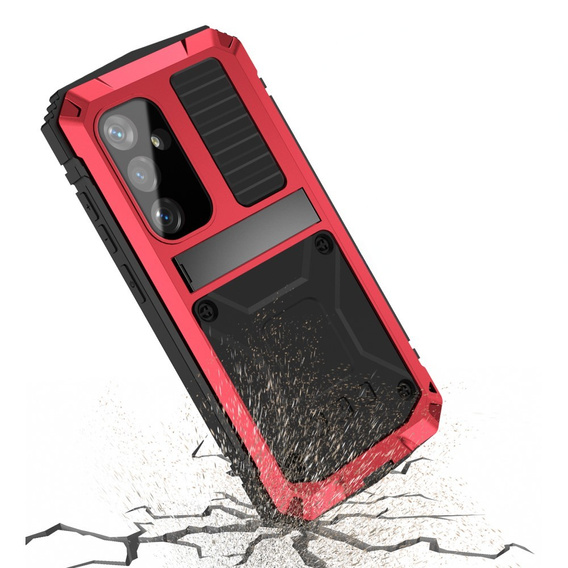 Etui pancerne do Samsung Galaxy S25+ Plus, R-JUST, czerwone