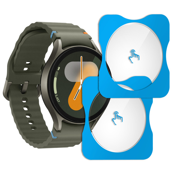 2x Szkło Hartowane z ramką do montażu ERBORD do Samsung Galaxy Watch 7 40mm