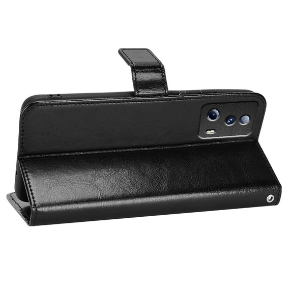 Etui z klapką do Xiaomi 13 Lite, Crazy Horse Wallet, czarne