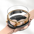 2w1 Etui + Szkło Hartowane do Samsung Galaxy Watch 7 44mm, Różowe Złoto