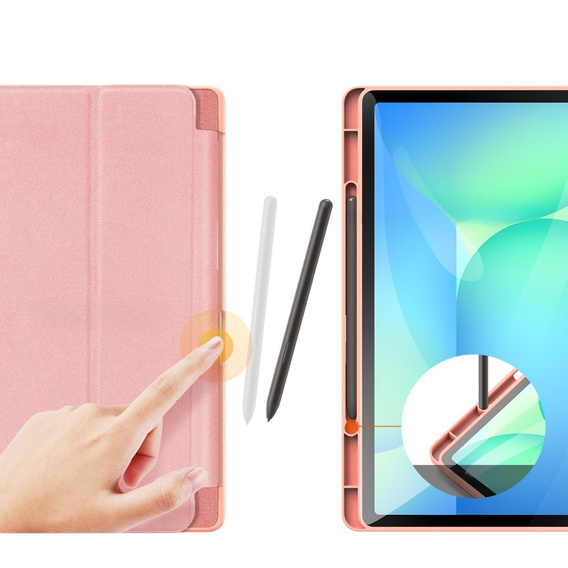 Etui Dux Ducis Domo Series do Samsung Galaxy Tab S10 FE+ Plus – różowe