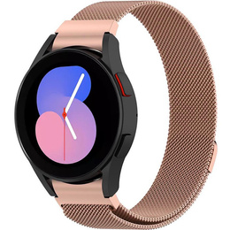 Pasek Bransoleta Milanese do Samsung Galaxy Watch 4/5/6 40/42/43/44/45/46/47mm, Różowa Rose Gold