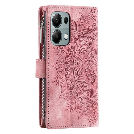 Etui z klapką do Xiaomi Redmi Note 13 Pro 4G, Mandala, różowe rose gold