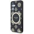 Etui GUESS do Samsung Galaxy S25, Magnetic IML Peony, czarne