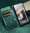 Etui z klapką do Motorola Moto G56 5G, Wallet Rhombus, zielone