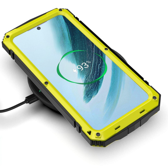 Etui pancerne do Samsung Galaxy S25+ Plus, R-JUST, żółte