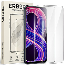 2x Szkło Hartowane do Realme 8 5G, ERBORD 9H Hard Glass, szybka