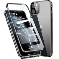 Etui do iPhone 12 Pro, Magnetic Dual Glass, czarne