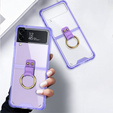 Etui GKK Corners Dropproof do Samsung Galaxy Z Flip 4 5G, Transparent Purple