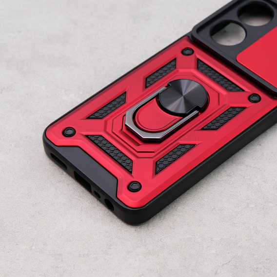 Etui pancerne do Oppo A78 4G, CamShield Slide, czerwone