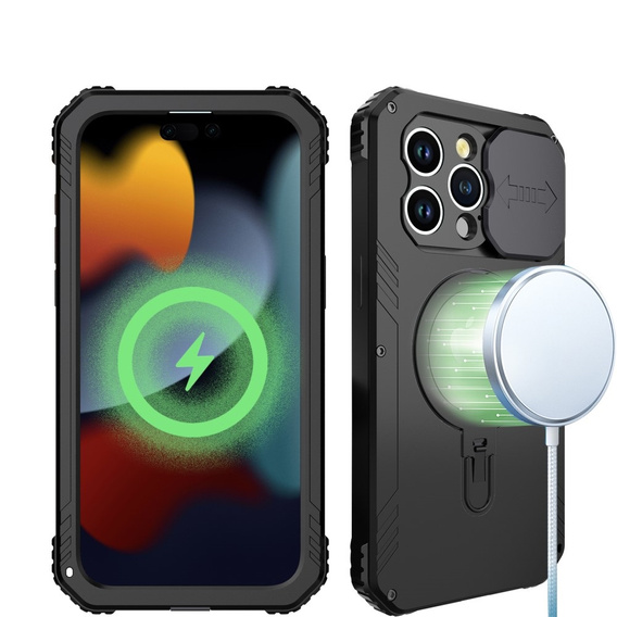 Etui do iPhone 15 Pro, DefenderMag, czarne