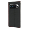 Etui z klapką do Google Pixel 10 / 10 Pro, Litchi Skin Grain, czarne