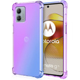 Zestaw Etui Gradient Dropproof do Motorola Moto G73 5G, Fioletowe / Niebieskie + szkło