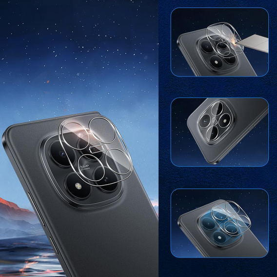 2x Szkło hartowane na aparat ERBORD do Xiaomi Redmi Note 15 Pro Plus 5G / Poco M8 Pro 5G, Przezroczyste