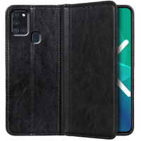 Etui do Samsung Galaxy A21S, Wallet Litchi Leather, czarne