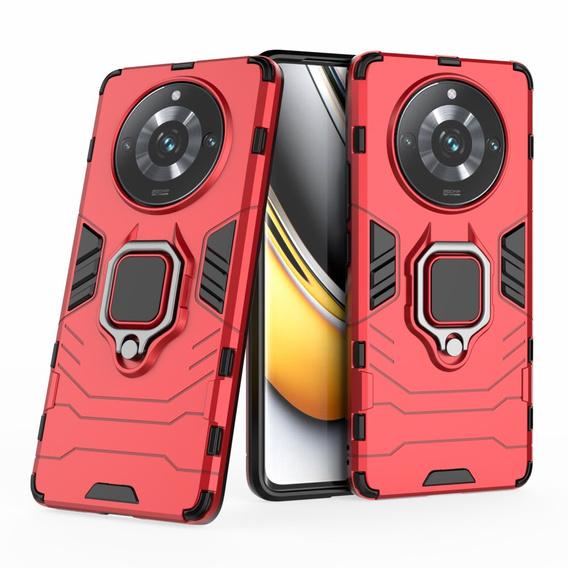 Etui do Realme 11 Pro / 11 Pro +, Kickstand Ring, czerwone