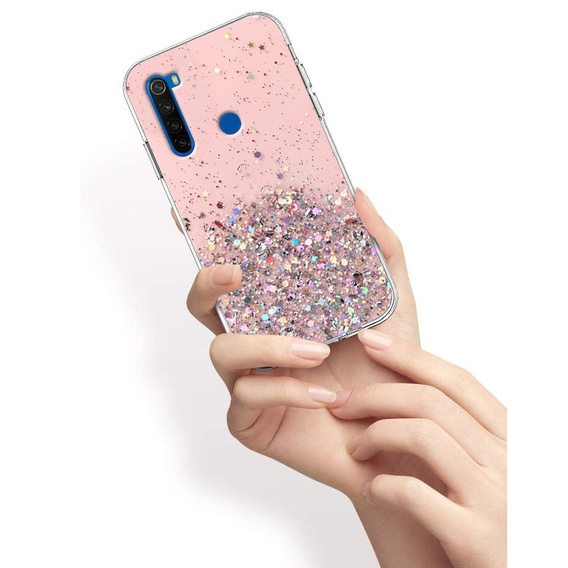 Etui do Xiaomi Redmi Note 8T, Glittery, różowe