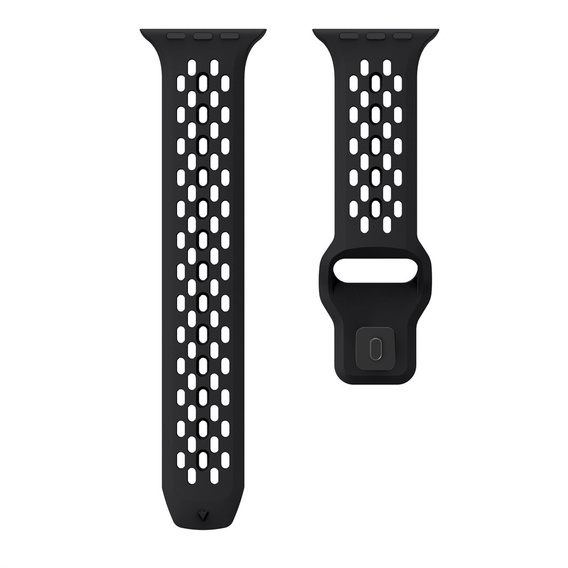 Pasek Silikonowy do Apple Watch 1/2/3/4/5/6/7/8/9/10/11/SE Ultra 1/2/3 42/44/45/46/49mm, Czarny