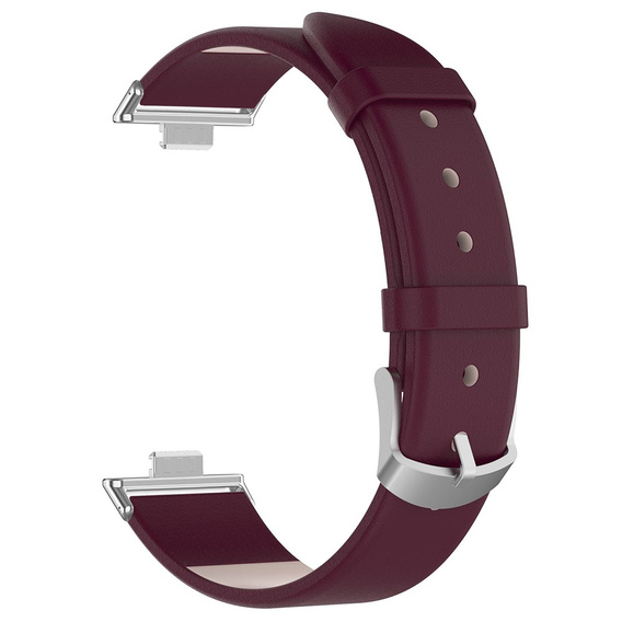 Pasek Skórzany do Huawei Watch Fit 4 / 4 Pro / 3, Bordowy