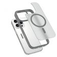 Etui ERBORD z MagSafe do iPhone 16 Pro Max, Matte Case, aktywny przycisk, matowe / tytanowe szare