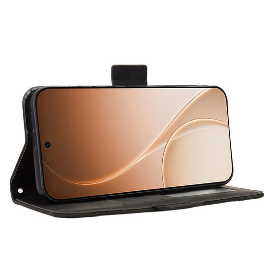 Etui z klapką do Oppo Reno 15 FS, Card Slot, czarne