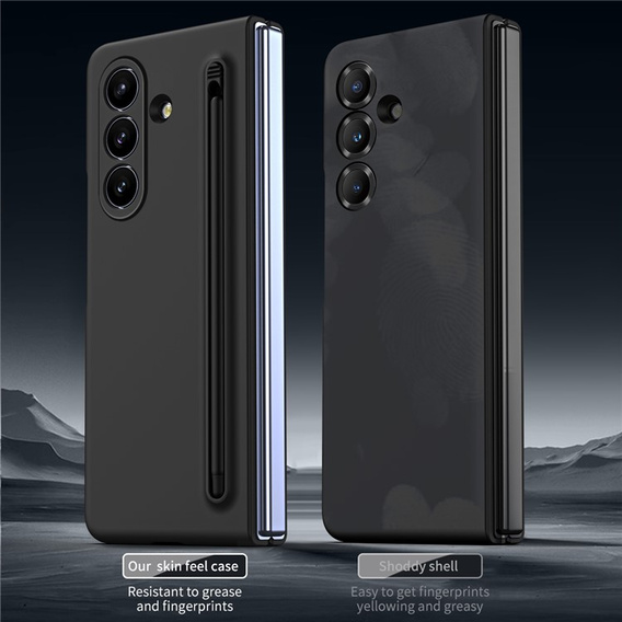 Etui ze szkłem i rysikiem do Samsung Galaxy Z Fold7 – czarne