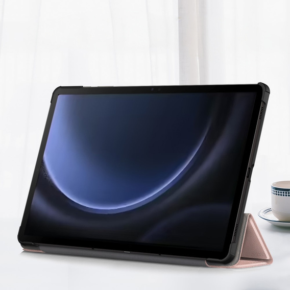 Etui do Samsung Galaxy Tab S9 FE+ Plus, Smartcase z miejscem na rysik, różowe rose gold