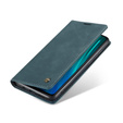 Etui CASEME do Xiaomi Redmi Note 8 Pro, Leather Wallet Case, turkusowe