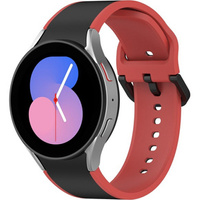 Silikonowy Pasek Dual Color do Samsung Galaxy Watch 4 / 5 - Czarny/Czerwony