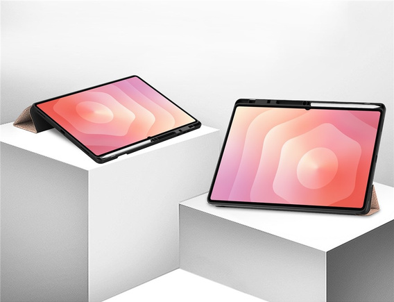 Etui do Samsung Galaxy Tab S11 Ultra, Smartcase z miejscem na rysik, różowe złoto