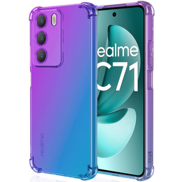 Etui Gradient Dropproof do Realme C71, Fioletowe / niebieskie