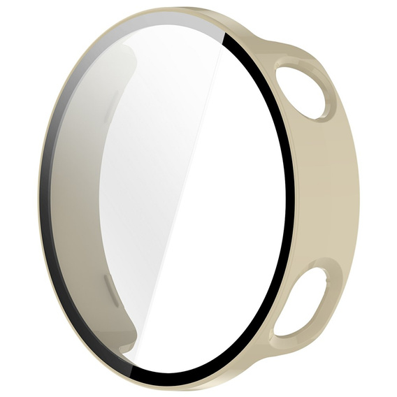 2w1 Etui + Szkło Hartowane do Xiaomi Watch S4 41mm, beżowe