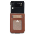 Etui z klapką do Samsung Galaxy Z Flip 4 5G, LC.IMEEKE, brązowe
