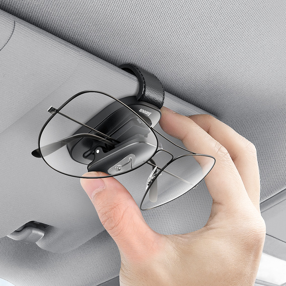 Baseus samochodowy klips na okulary Platinum Vehicle Eyewear Clip, czarny
