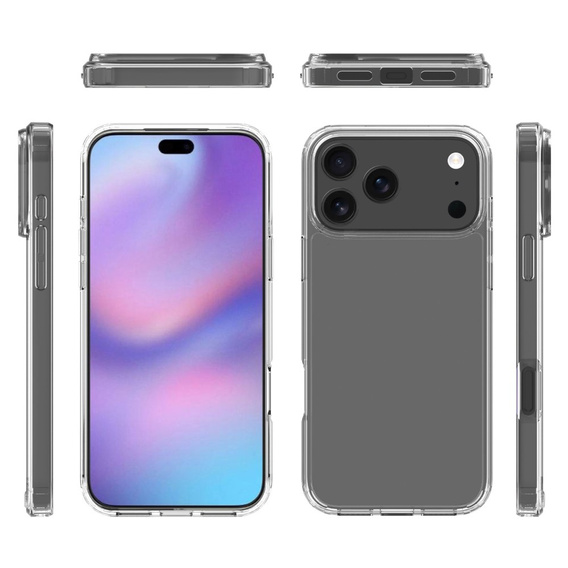 Przezroczyste etui TPU + akryl do iPhone 17 Pro Max – wytrzymałość i elegancja w jednym