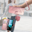 Etui z klapką do Xiaomi Redmi 15C 4G/LTE, Butterfly, różowe rose gold