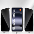 2x Szkło Prywatyzujące do Xiaomi Redmi Note 14 4G, ERBORD Anti-Spy Hartowane