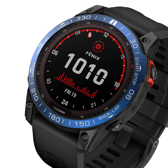 Nakładka Bezel Ring do Garmin Fenix 7X, Niebieska/Biała